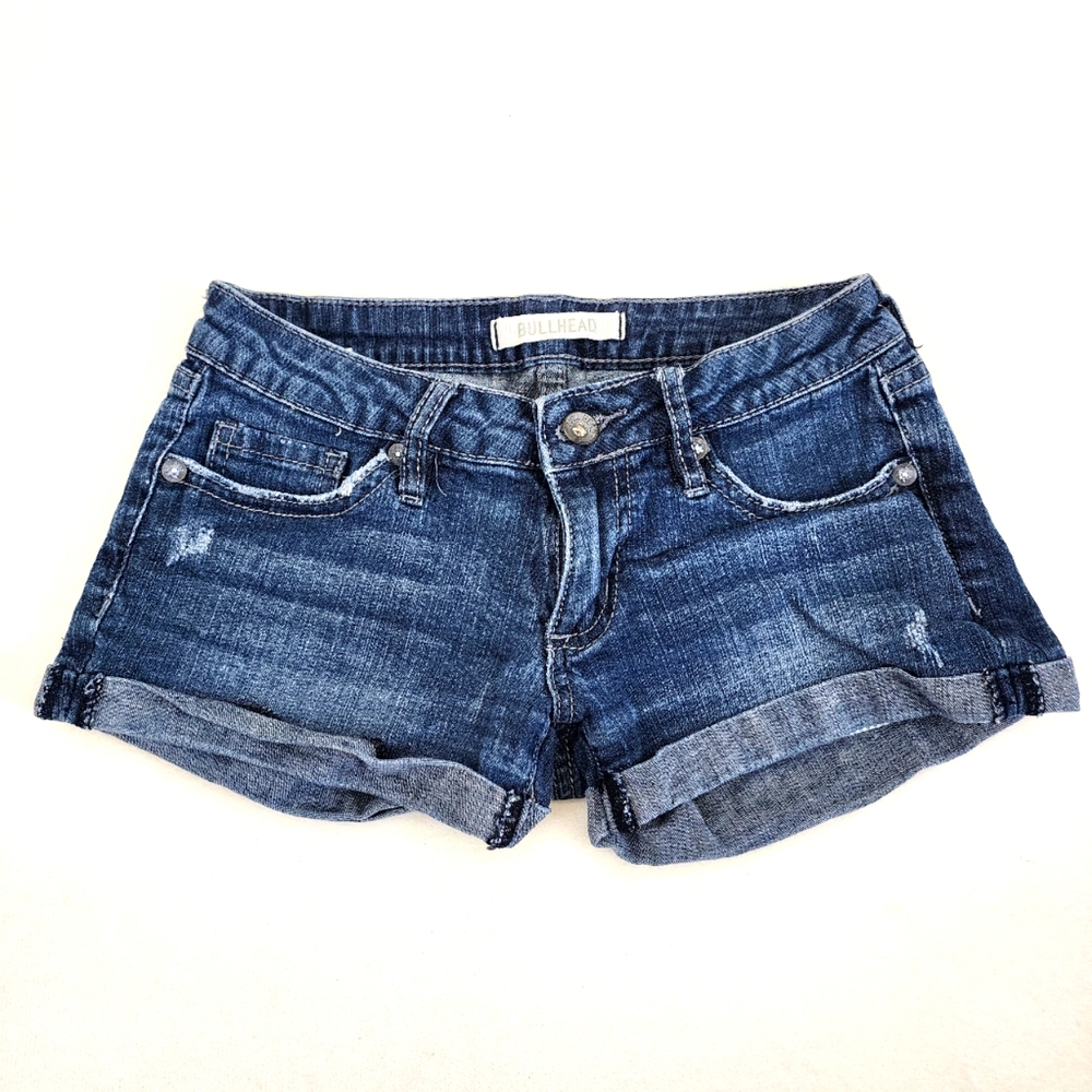 Bullhead Distressed Jean Shorts Women's Blue Size 0